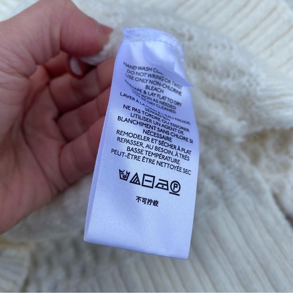 Anthropologie Ivory Bia Sweater with Balloon Sleeves XSP petite - Picture 5 of 7